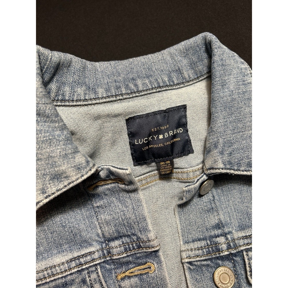 Lucky Brand Tomboy Trucker Denim Jacket Women Americana Western Blue Y2K Size M